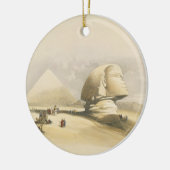 "Eからのギーザの素晴らしいスフィンクスそしてピラミッド、 セラミックオーナメント (左)