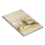 "Eからのギーザの素晴らしいスフィンクスそしてピラミッド、 ノートブック (右側)