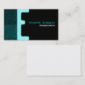 Eの手紙のアルファベットの名刺のモザイク 名刺 (正面/裏面)