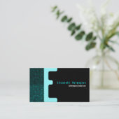 Eの手紙のアルファベットの名刺のモザイク 名刺 (スタンド正面)