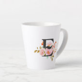 Eの文字のラテマグカップ カフェラテマグ (右アングル)