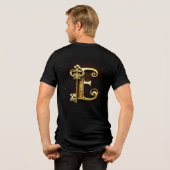 EはっきりしたモノグラムTシャツ トライブレンドTシャツ (裏面全面)