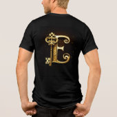 EはっきりしたモノグラムTシャツ トライブレンドTシャツ (裏面)