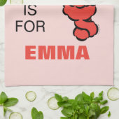 Eはエルモだ |名前の追加 キッチンタオル (折り畳み)