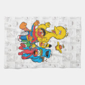 Eはエルモだ |名前の追加 キッチンタオル (横)