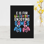 Eはゲーマーのためのイースターギフトであるゲームを楽しむことの頭文字です カード (黄色い花)