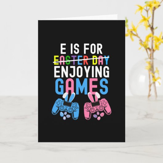 Eはゲーマーのためのイースターギフトを楽しむこと カード (黄色い花)