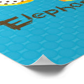 「Eは象のデジタルプリント絵画だ ポスター (角)