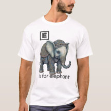 Eは象のTシャツだ
