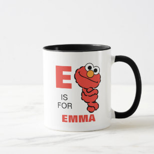 Eは があなたの名前を加えるElmoのためです マグカップ