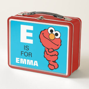 EはElmo用です 名前の追加 メタルランチボックス