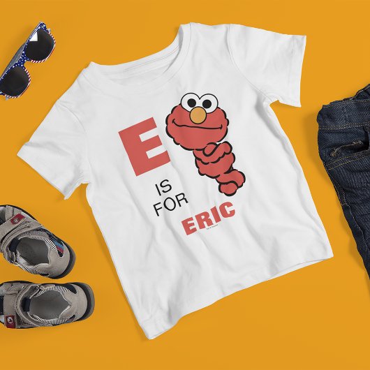 EはElmo用です |名前の追加 Tシャツ