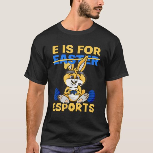EはEsportsゲームバニー卵うさぎゲーマーHapp用 Tシャツ (正面)