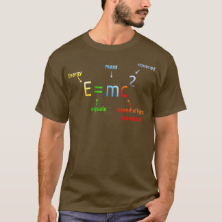 EはM Cの2乗E=MC2の科学方程式Long Sに等しい Tシャツ
