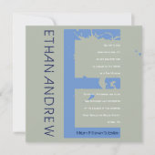 Eイニシャルコレクションバーバルミツワー招待状 招待状 (正面)