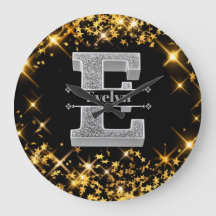 Eイニシャルパーソナライズされたシルバーモノグラムあなたの名前