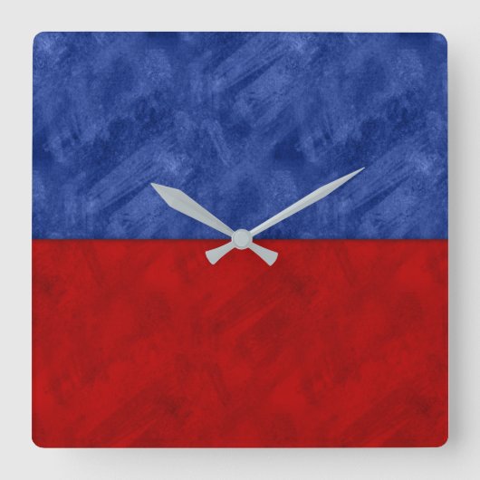 Eエコー水色信航海の号海上国旗 スクエア壁時計 (正面)