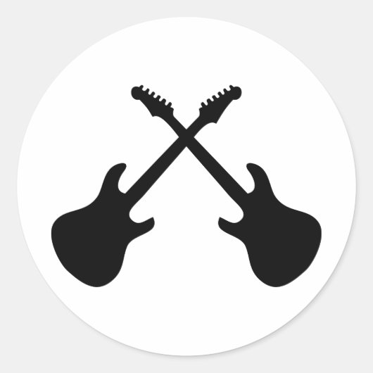 Eギター交差 ラウンドシール (正面)