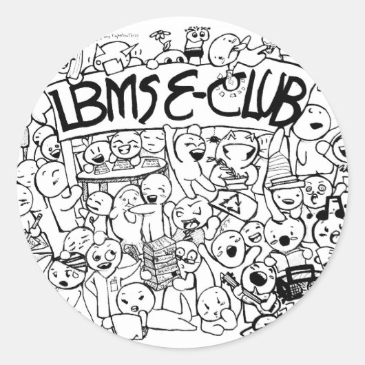 Eクラブピックステッカー ラウンドシール (正面)