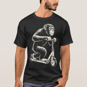 Eスクーター・モンキーのチンパンジー Tシャツ