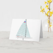 Eスコー・レーシング・セーリングボート・ワンデザイン・クラス カード (黄色い花)