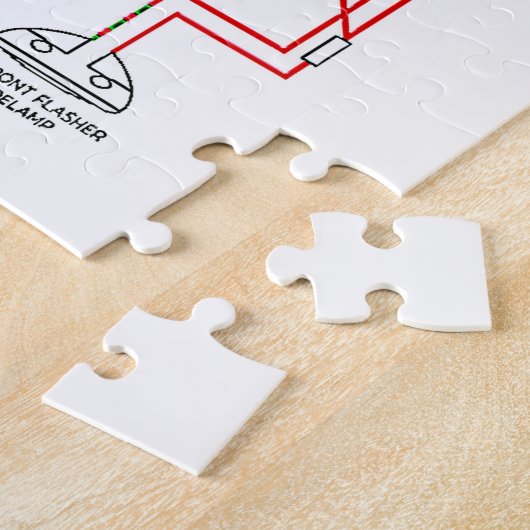 EタイプJag、配線図。 ジグソーパズル (側面)