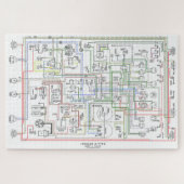 EタイプJag、配線図。 ジグソーパズル (横)