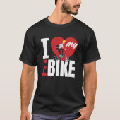 Eバイクが大好き Tシャツ (正面)