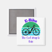Eバイクでカッコいい進む マグネット (正面/裏面)