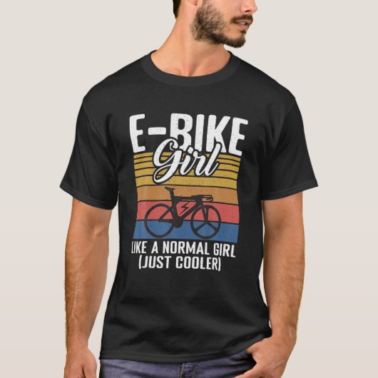 Eバイクの女の子のように普通の女の子だけエレクトリクール Tシャツ (正面)