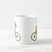 Eバイクの棒人間 コーヒーマグカップ (中央)