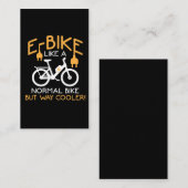 Eバイクサイクリングウェイクールバイク電おもしろい動自転車 名刺 (正面/裏面)