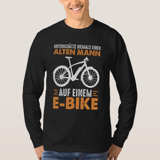 Eバイクサイクリンググランドパペンテンショナーオールドマンエレクトリック Tシャツ (正面)