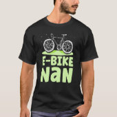 Eバイクナンサイクリストバイクもしくは自転車に乗る人サイクリング電気おばあちゃんG Tシャツ (正面)
