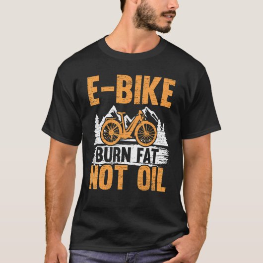 Eバイクバーン脂肪ではない油電気自転車 Tシャツ (正面)