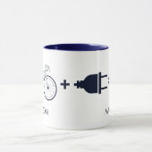 EバイクパーソナライズされたでGagサイクリストを幸せにする マグカップ (中央)