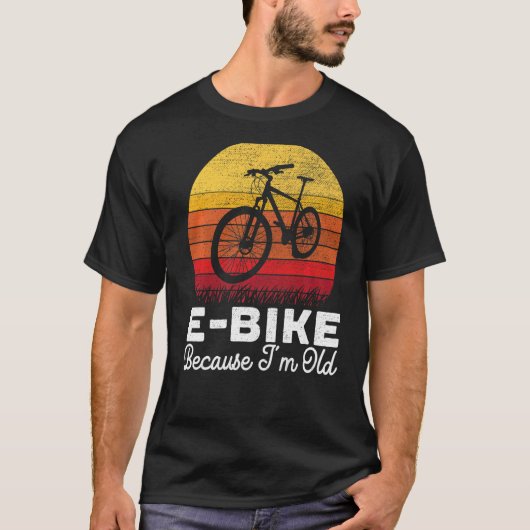 Eバイク古い電気自転車持ち主Bicy Tシャツ (正面)