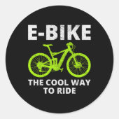 Eバイク電動バイクEサイクリスト自転車 ラウンドシール (正面)