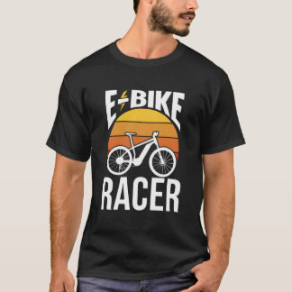 Eバイク レーサー サイクリスト サイクリング ライダー 電動 Tシャツ