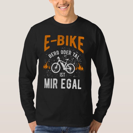 EバイクEバイク電動自転車マンことわざ Tシャツ (正面)