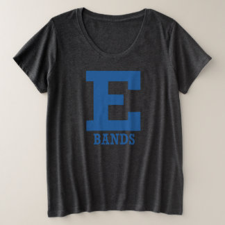 Eバンドソフトストレッチ炭 プラスサイズTシャツ