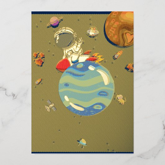 eブックコスミケのステッカー 箔招待状 (正面)