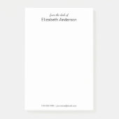 Eメール:白黒電話 ポストイット (正面)