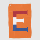 EモノグラムがNLDフラグ上またはgtcnt上にオーバーレイ ゴルフタオル (正面)