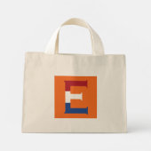 EモノグラムがNLDフラグ上またはttcnt上にオーバーレイ ミニトートバッグ (裏面)