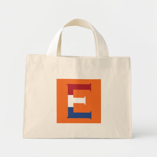 EモノグラムがNLDフラグ上またはttcnt上にオーバーレイ ミニトートバッグ (正面)