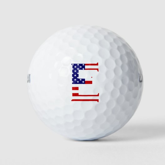 Eモノグラムは米国国旗wu gbcntにオーバーレイ ゴルフボール (正面)