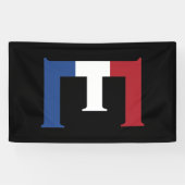 Eモノグラムはbk bnrcnt上のNLDフラグにオーバーレイ 横断幕 (横)