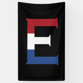 Eモノグラムはbk bnrcnt上のNLDフラグにオーバーレイ 横断幕