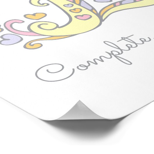 Eモノグラムアートエマ女の子の名前意味ポスター ポスター (角)